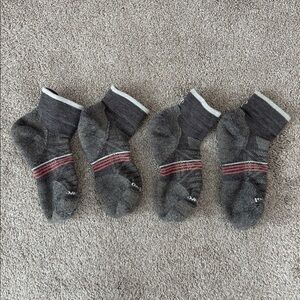 2 Pair Smartwool Ankle Socks, Medium Cushion, Hiking Socks, Women’s Size Medium